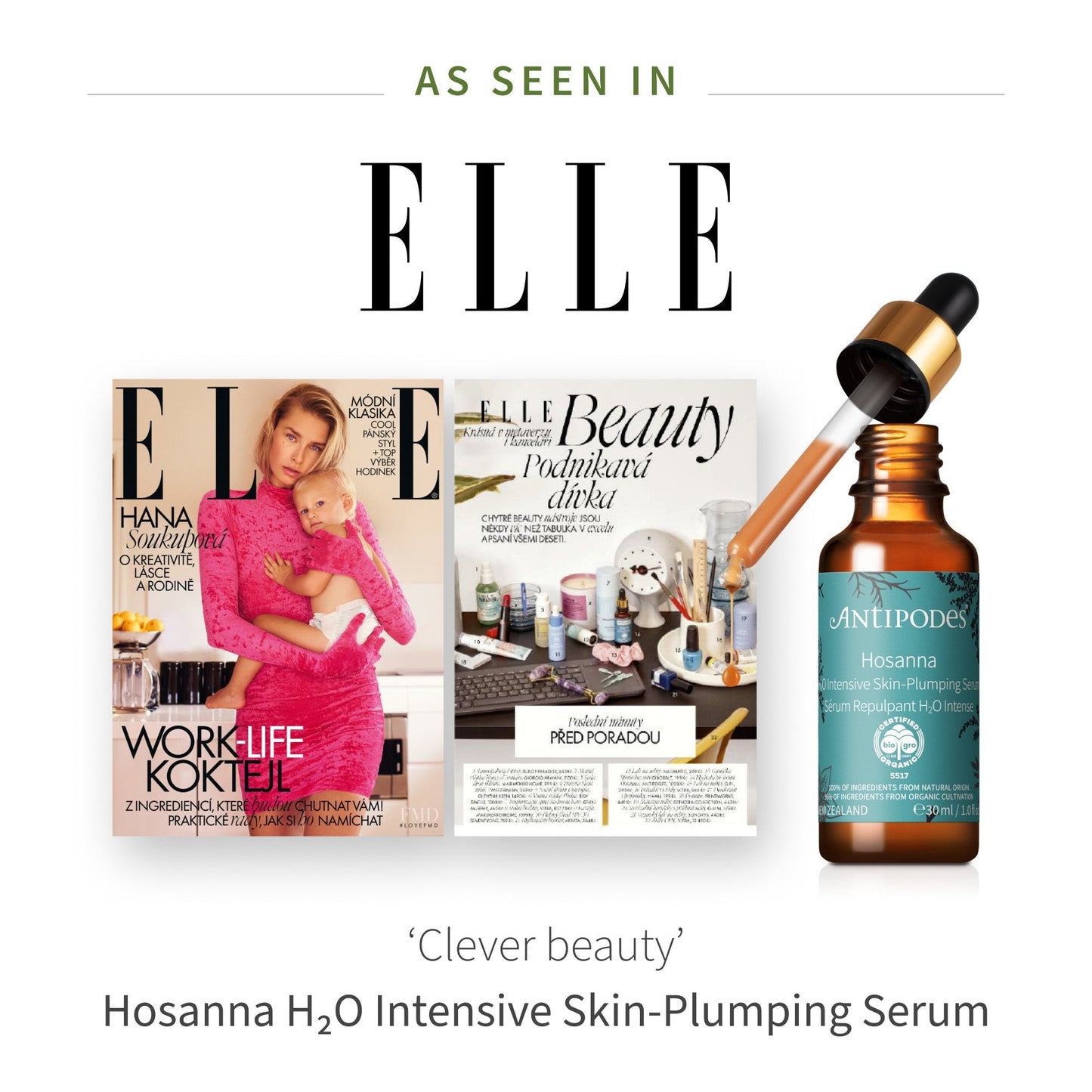 Hosanna H₂O Intensive Skin-Plumping Serum 30ml - Antipodes New Zealand